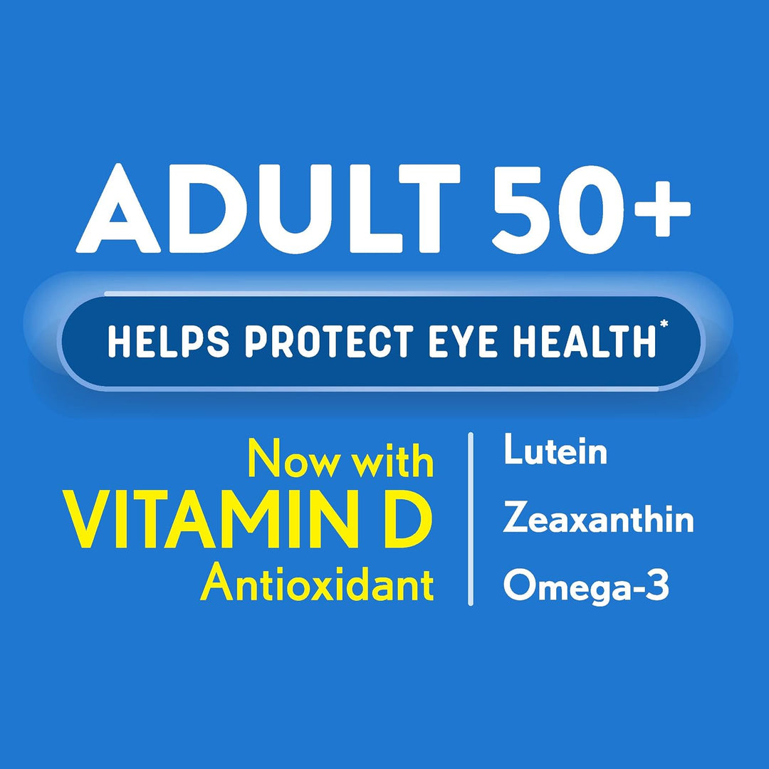 Ocuvite 50+ Suplemento de vitaminas y minerales para los ojos, mult...