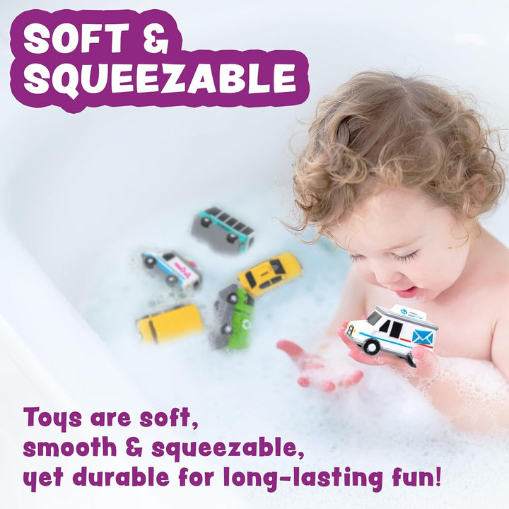 Tub Works Vehicles - Juguetes de baño sin moho para coches