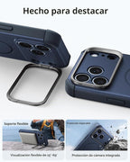 ESR Funda para iPhone 17 Pro Max con Soporte Stash, Protección contra Caídas de Grado Militar 7X con Control de Cámara, Cubierta Resistente para Teléfono que Absorbe Impactos, Compatible con