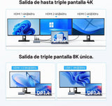 Estación de acoplamiento USB C Estación de acoplamiento para comput...