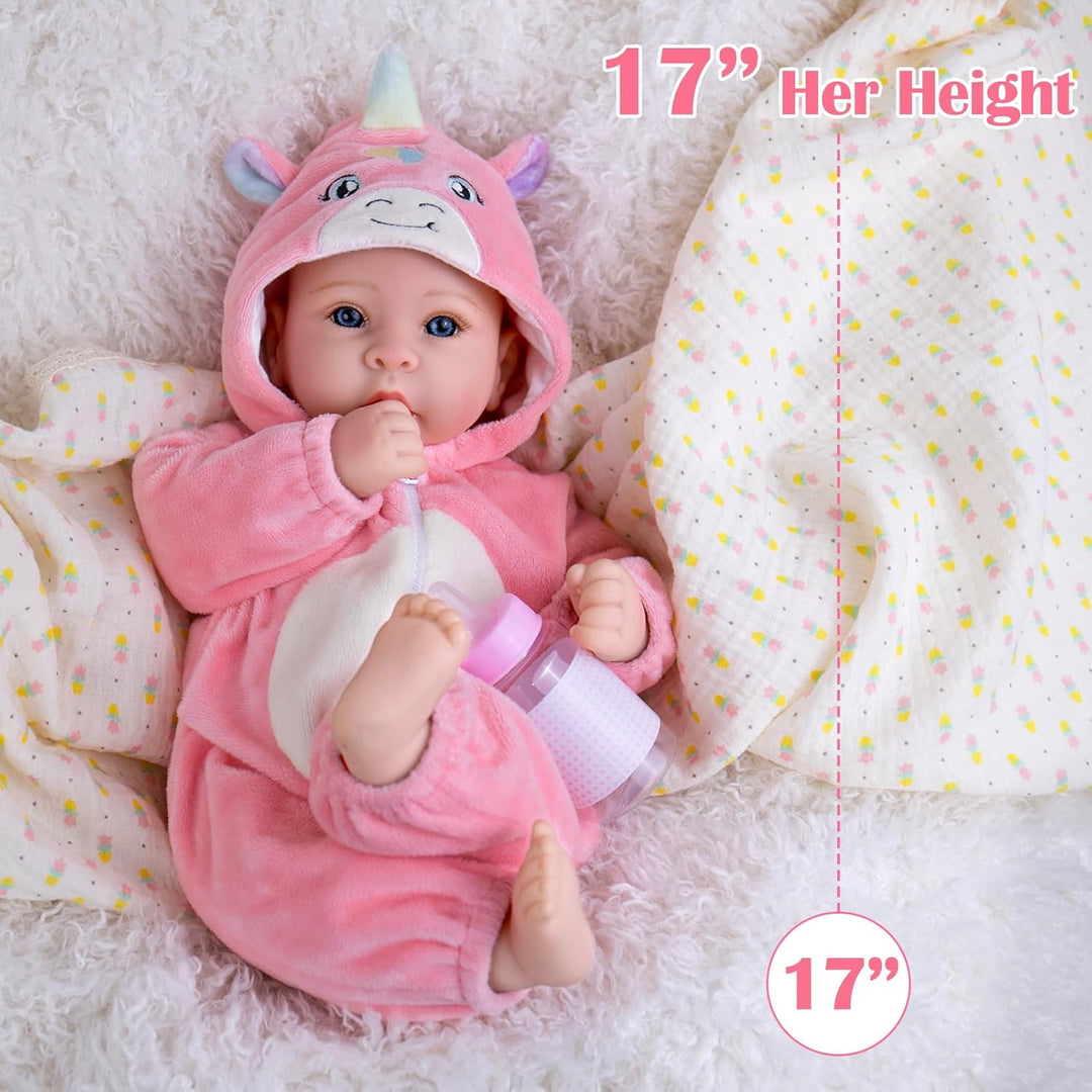 UOFTKIZ Muñecas de bebé - Muñecas de niña de la vida real de 17 pul...