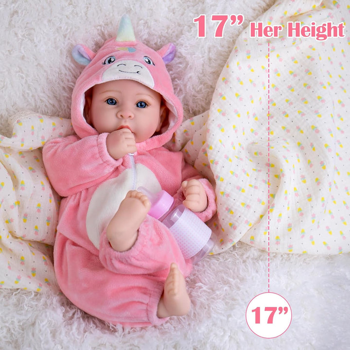 UOFTKIZ Muñecas de bebé - Muñecas de niña de la vida real de 17 pul...
