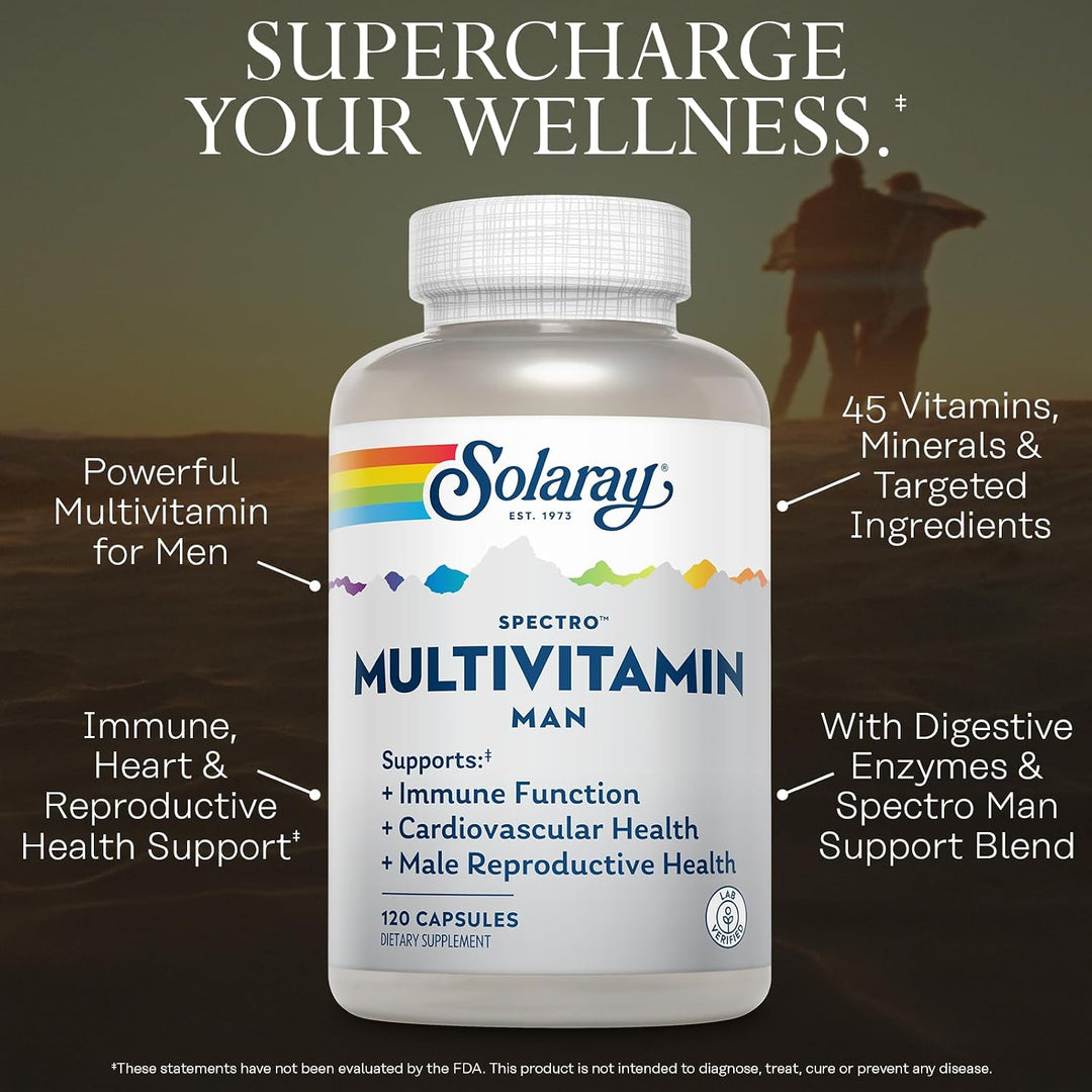 SOLARAY Spectro Multivitamínico para hombres, energía celular, salu...