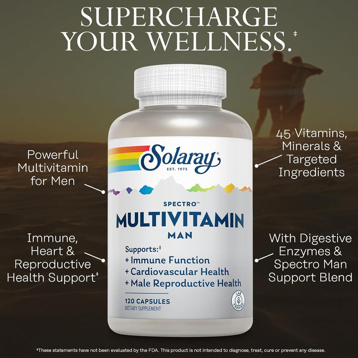 SOLARAY Spectro Multivitamínico para hombres, energía celular, salu...