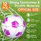 Foilswirl Juego de 12 pelotas de fútbol cristianas con bombas y bolsas con cordón, pelota de entrenamiento de fútbol al aire libre para niños, jóvenes y adultos, operación Navidad