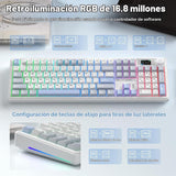 CORBOBO LINGBAO K108 Pro Teclado mecánico inalámbrico con pantalla...