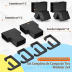 Soportes de Blanco de Acero, Colgador Modular para Blancos de Tiro, Soportes para Blancos de Tiro, Soportes Pesados en Y y T con 12 Ganchos para Colgar para Campo de Tiro al Aire Libre DIY (Solo Soportes)