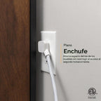 Regleta con protector contra sobretensiones GE, cable de extensión trenzado de 6 pies