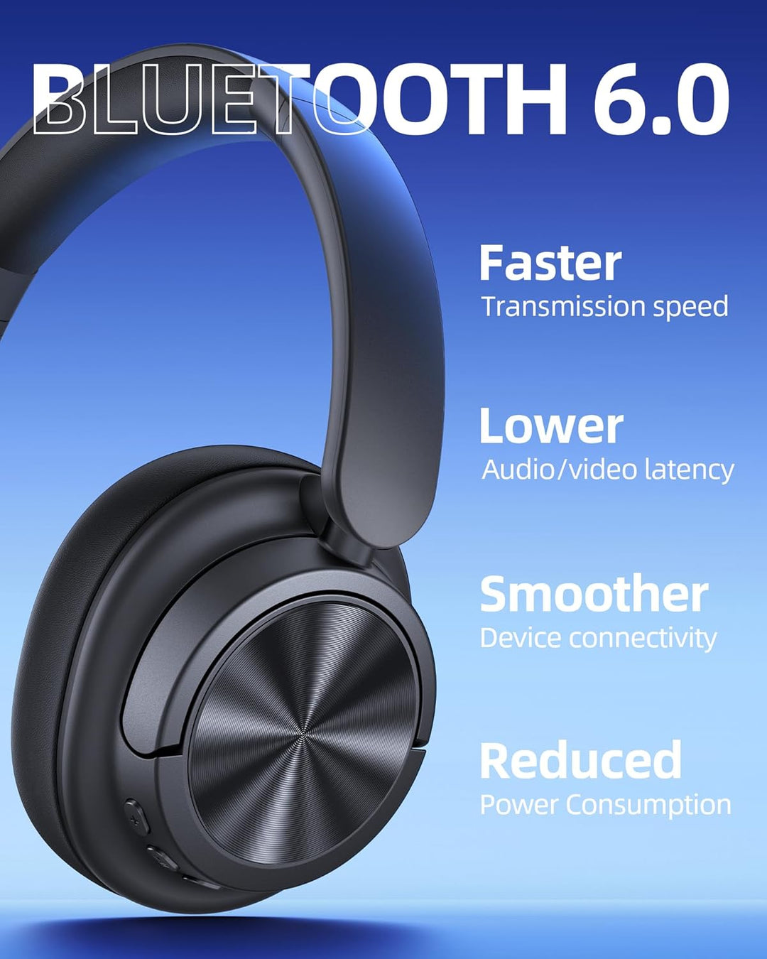 Auriculares híbridos con cancelación activa de ruido, 120 horas de...