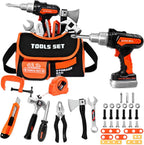 Kids Tool Set con Bag, Toddler Tool Kit con Toy Drill para Ages 3-8