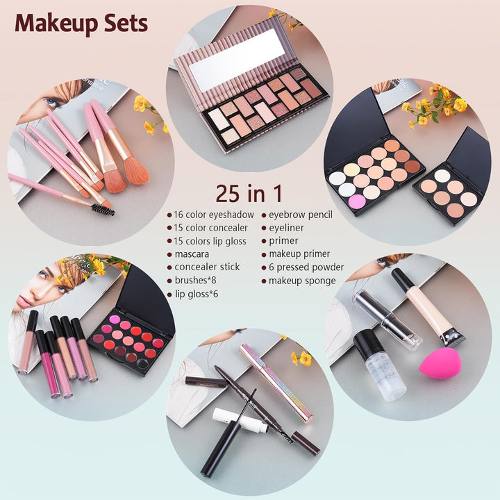 Kit de maquillaje para mujeres, kit completo, set de maquillaje par...