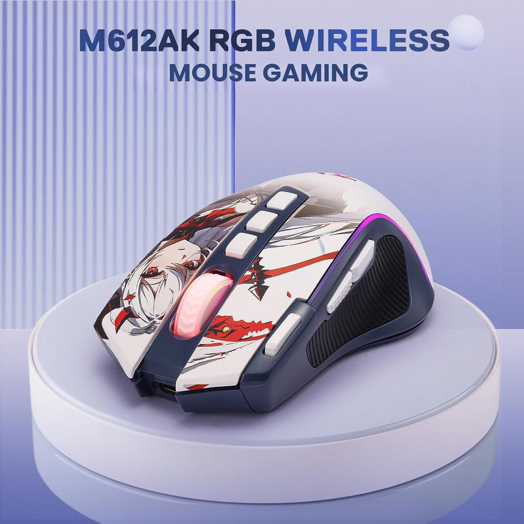 Redragon M612AK PRO RGB Anime Mouse para Juegos, ratón óptico con c...