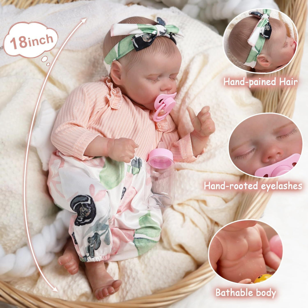 Muñecas realistas de bebé recién nacido, muñecas realistas de 18 pu...