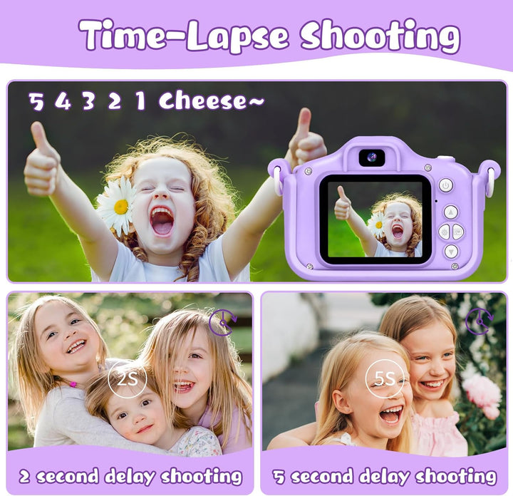 KIZJORYA - Cámara digital mejorada de 48MP para niños, niñas y niño...
