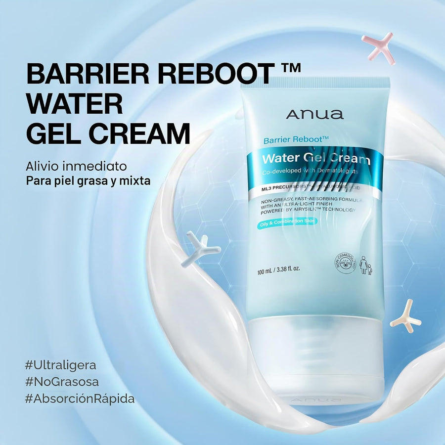 ANUA Barrier Reboot - Crema de gel de agua, gel hidratante no graso...