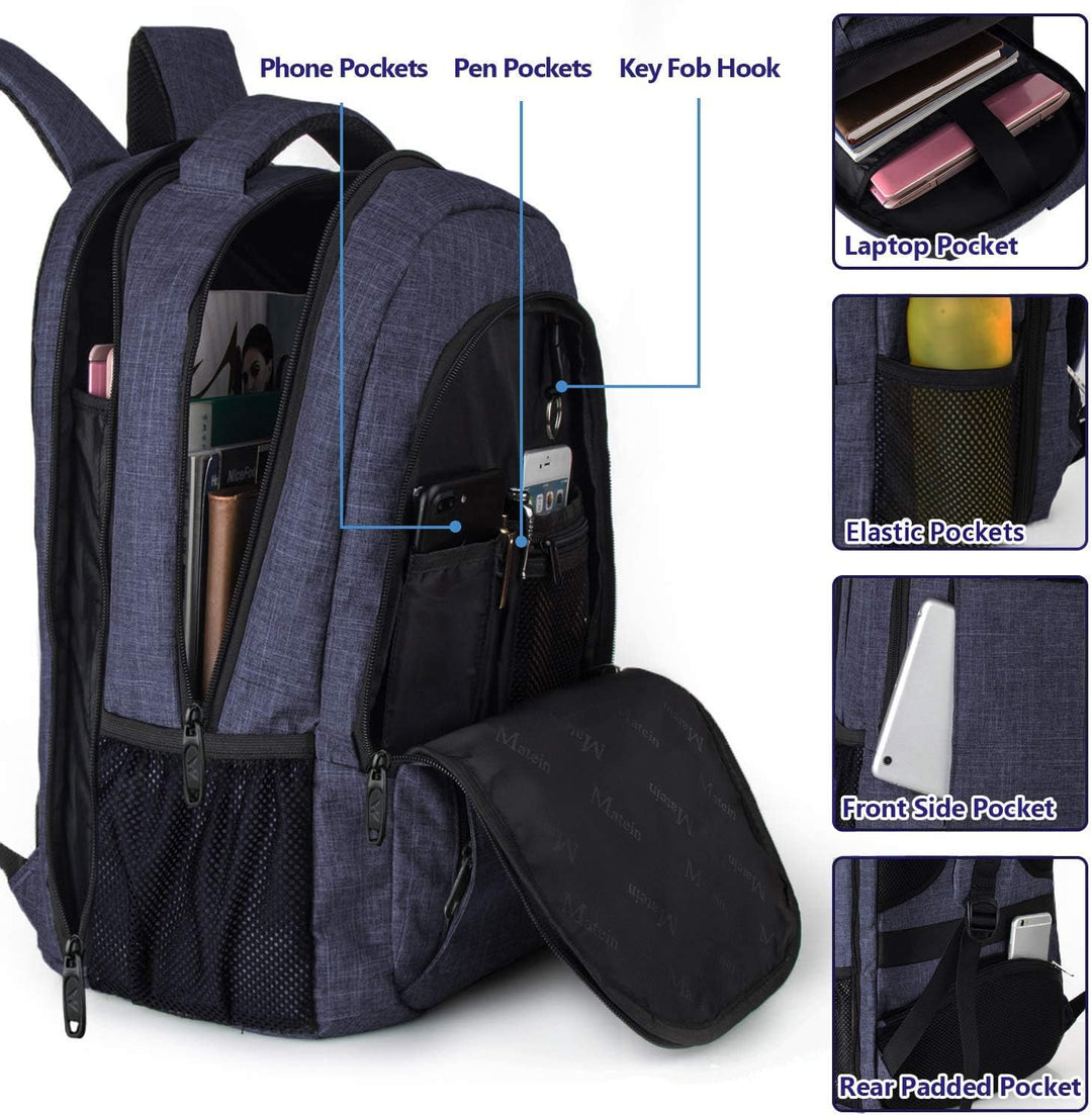 MATEIN - Mochila grande para universidad, mochila resistente para c...