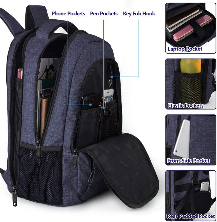 MATEIN - Mochila grande para universidad, mochila resistente para c...