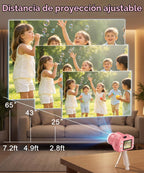 Juguetes de cámara para niños con proyector para niñas de 5 a 12 años (rosa