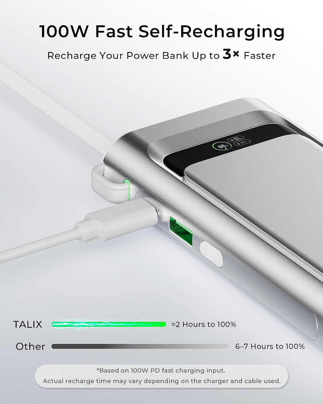 TALIX Banco de energía para laptop, cargador portátil de 20000 mAh,...