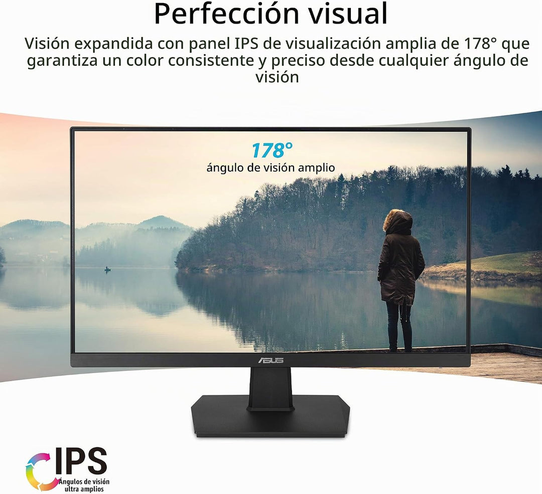 ASUS Monitor de escritorio de 24 pulgadas, 75 Hz, Full HD (1920 x 1...