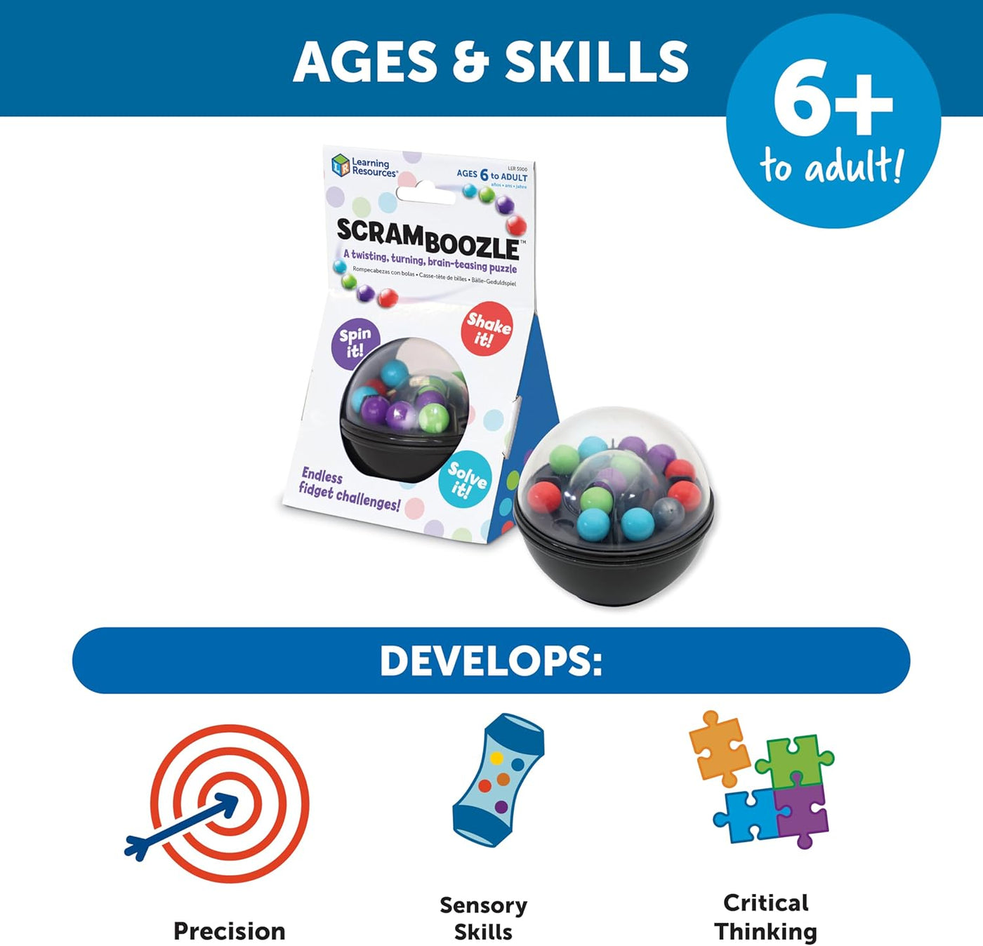 Learning Resources Scramboozle - Pelota de rompecabezas 3D