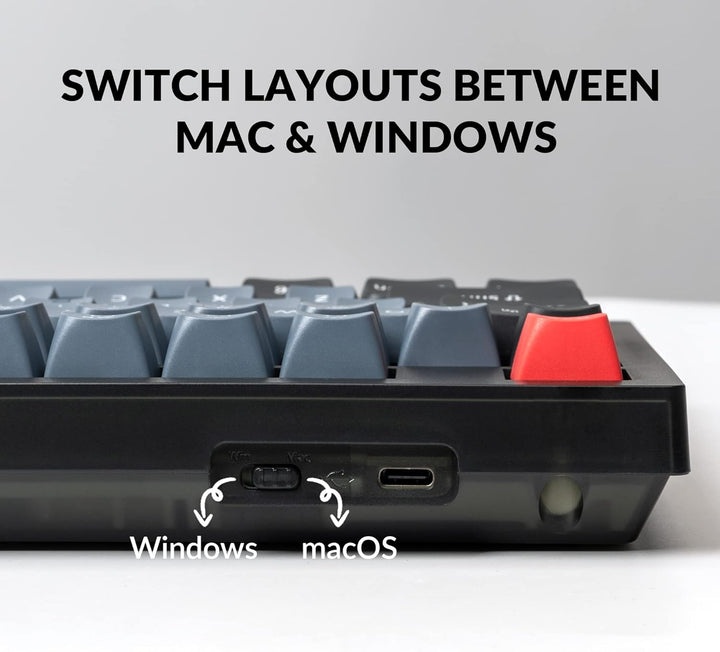 Keychron V6 Teclado Mecánico Personalizado con Cable, Macro Program...