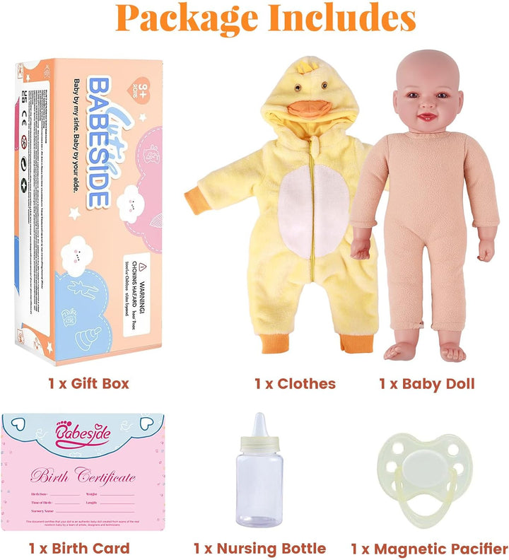 BABESIDE Conjunto de Muñeca Bebé Ligera \u2013 Muñeca Suave Realist...