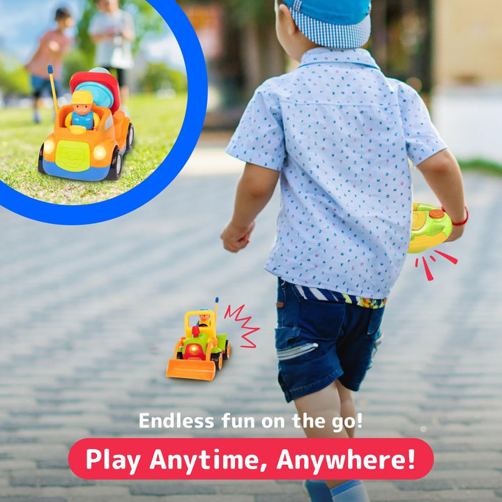 PREXTEX Paquete de 2 autos a control remoto para niños de 3 a 5 año...