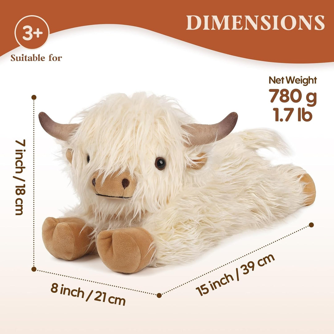 2 animales de peluche de vaca de las tierras altas para microondas,...