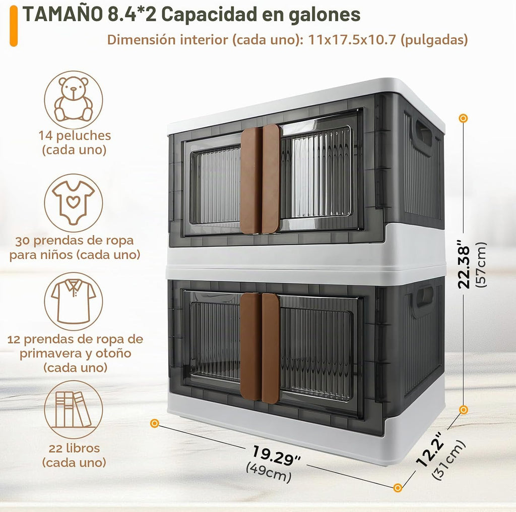 Contenedor de almacenamiento, gabinete plegable, 8.4 galones