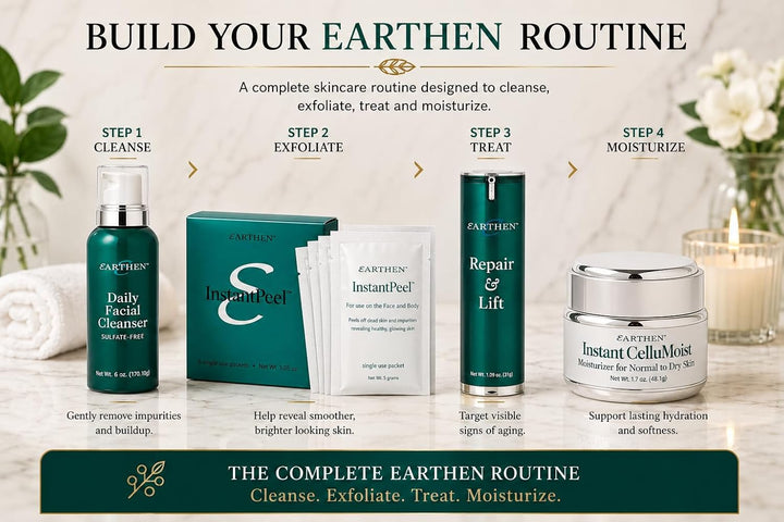 Earthen - Paquetes exfoliantes instantáneos \u2013 Exfoliante facia...