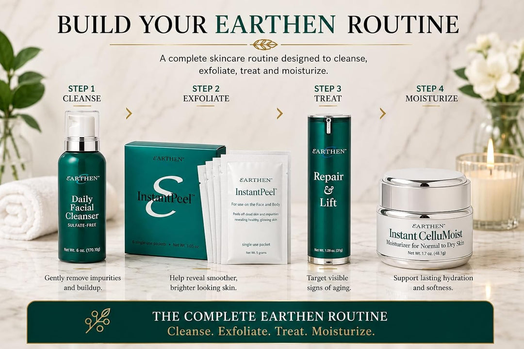 Earthen - Paquete de 2 paquetes exfoliantes instantáneos, exfoliant...