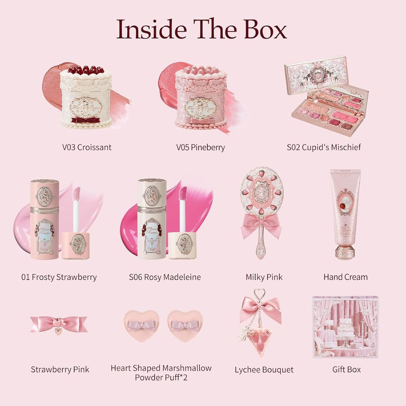 Flower Knows Caja de regalo de maquillaje Strawberry Cupid de 12 pi...