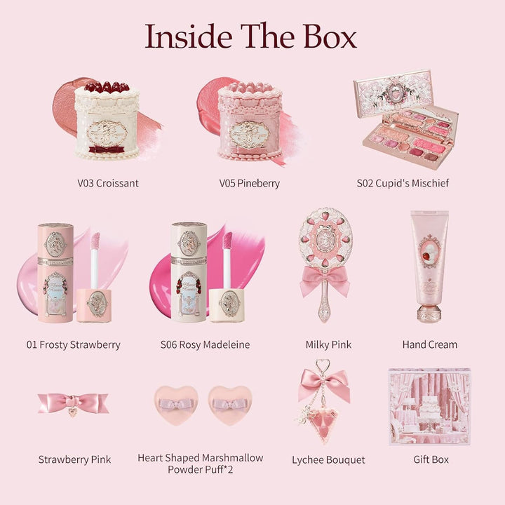 Flower Knows Caja de regalo de maquillaje Strawberry Cupid de 12 pi...