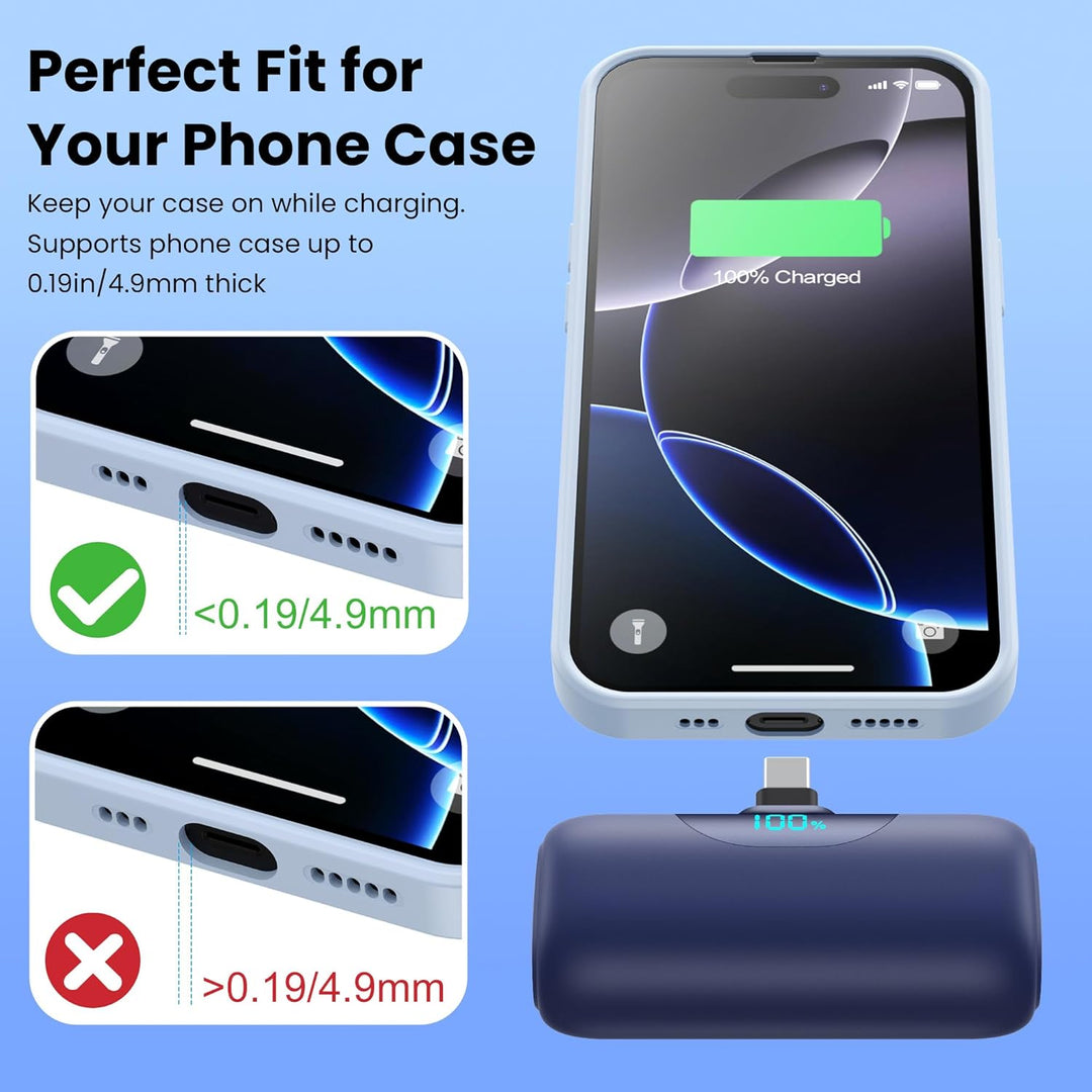 Mini Cargador Portátil para iPhone Serie 17\/16\/15, Banco de Energ...