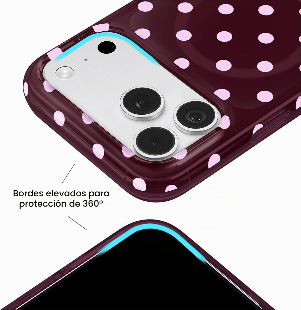 VELVET CAVIAR Funda para iPhone 18 Pro | Cherry Cola Polka Dot