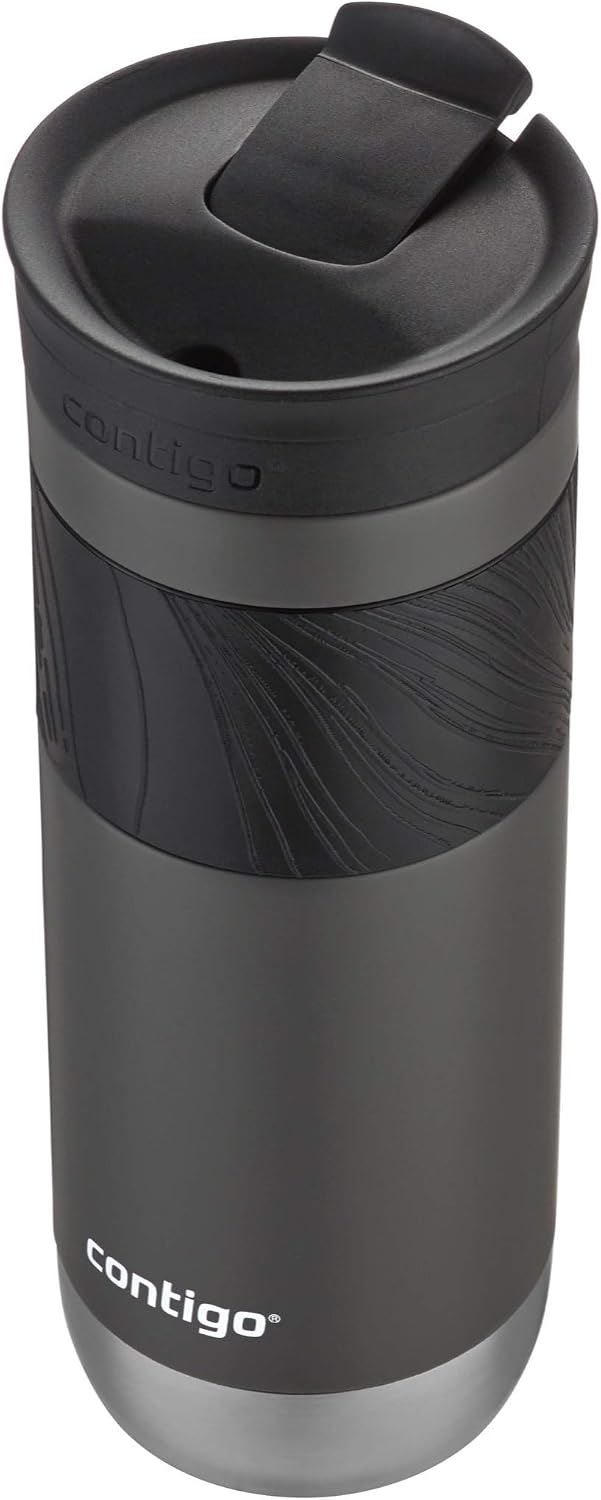 Contigo - Taza de viaje con aislamiento y con Snapseal (cierre por presión), 20 onzas fluidas, diseño saque, maíz azul, con asa
