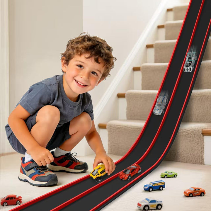 Juguetes flexibles de pista de carreras para niños, juego de inicia...