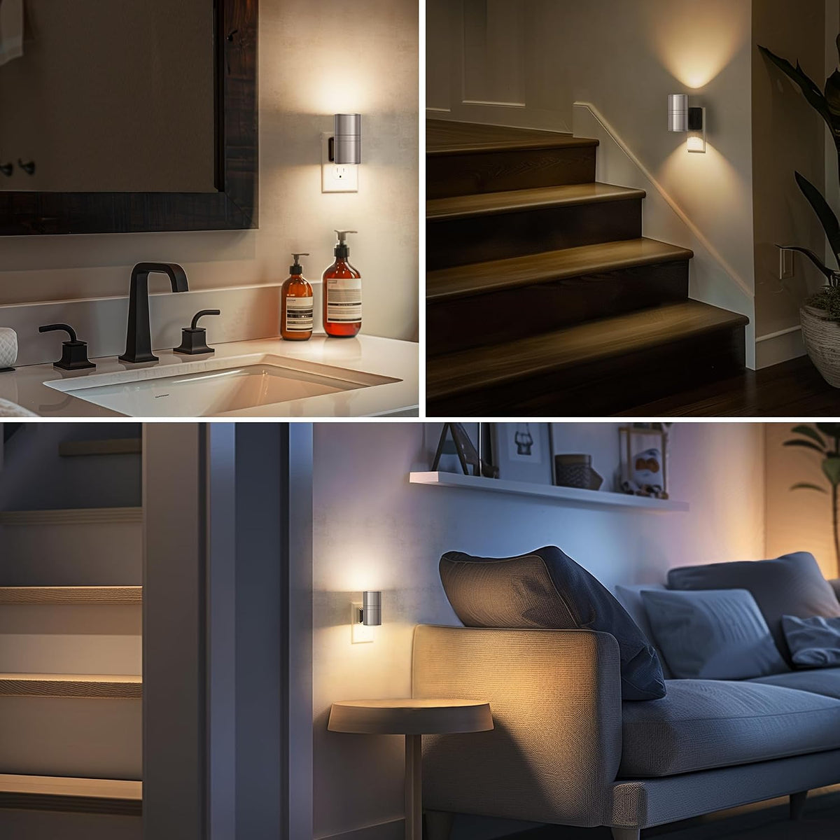 L LOHAS - Luz nocturna LED, luces nocturnas regulables enchufables la