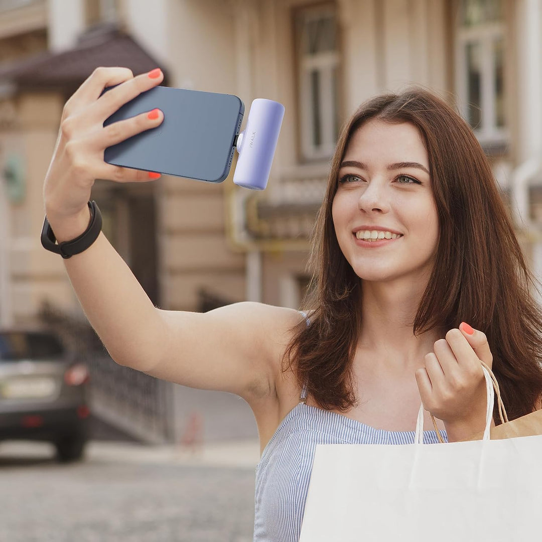 iWALK Cargador portátil de 4,500mAh para iPhone 15\/16\/17, batería...