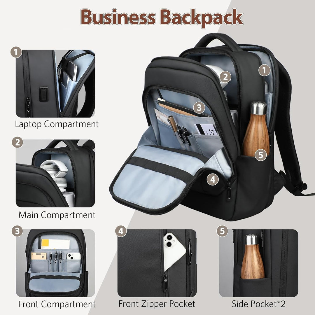 HEROIC KNIGHT Mochila para laptop de 17 pulgadas para hombres y muj...