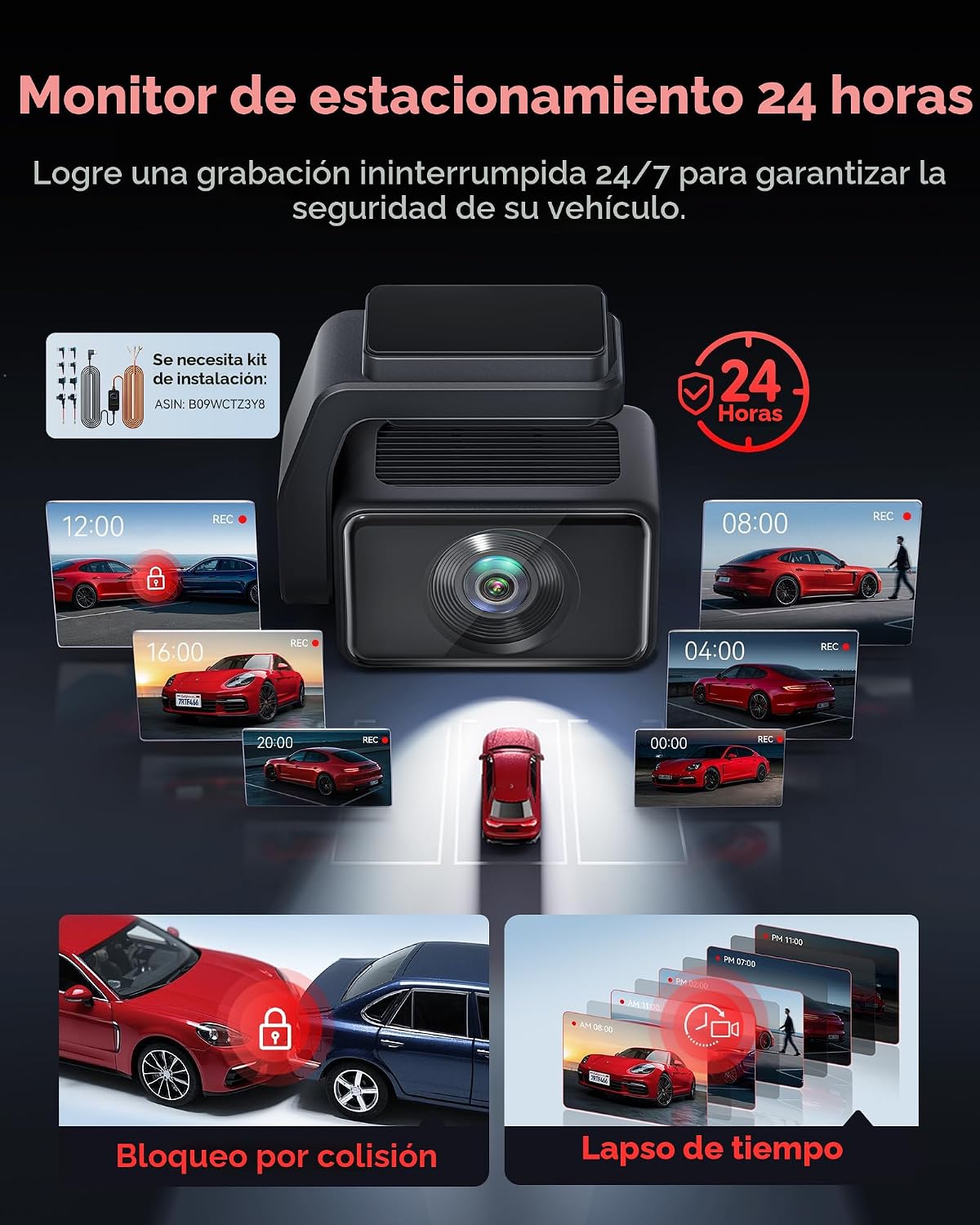 REDTIGER F4 Pro 4K STARVIS 2 Dash Cam, transferencia WiFi 6 de 5.8 GHz