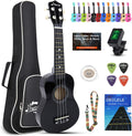 Ukelele soprano para niños, kit de ukelele de madera hawaiana de 21