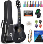 Ukelele soprano para niños, kit de ukelele de madera hawaiana de 21