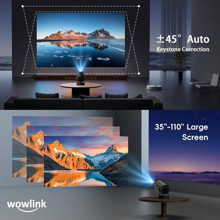 [Aplicaciones integradas y actualizado 2026] Mini proyector con WiF...
