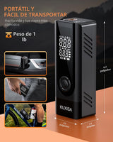 KUXISA Compresor de aire portátil para inflador de neumáticos, comp...