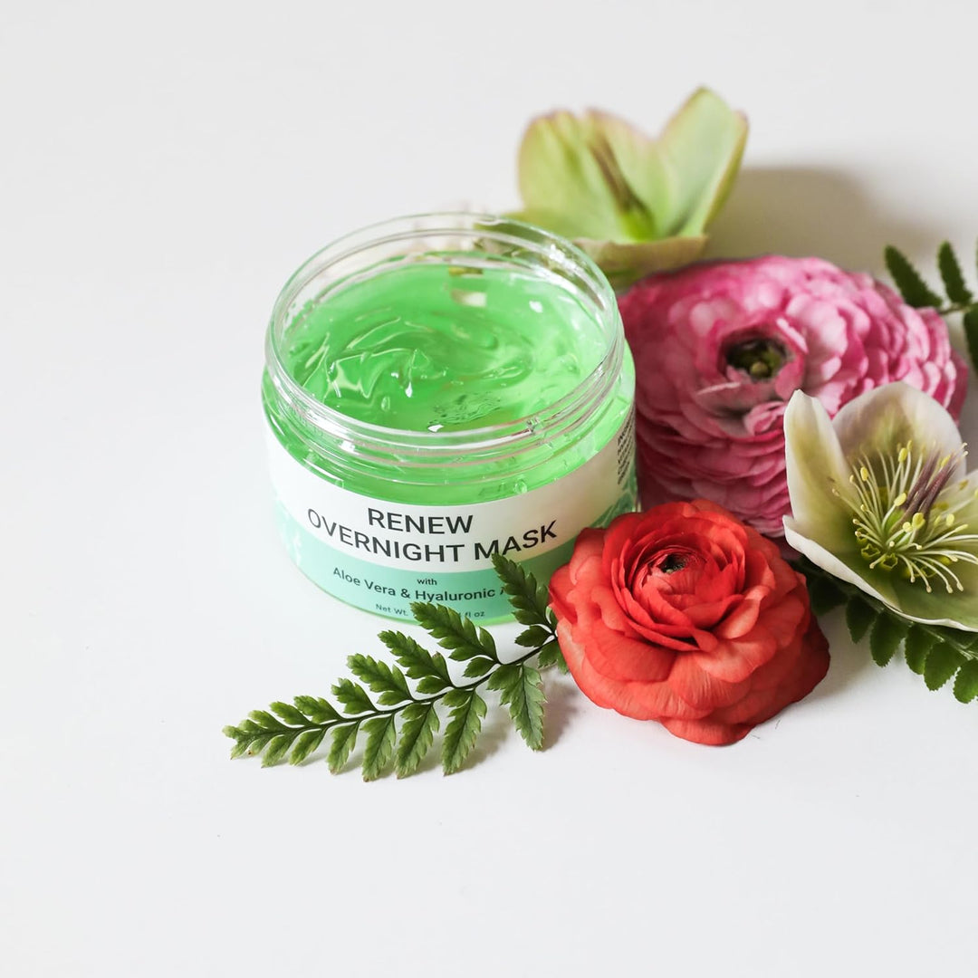 Doppeltree RENEW - Mascarilla facial nocturna con gel de aloe vera...