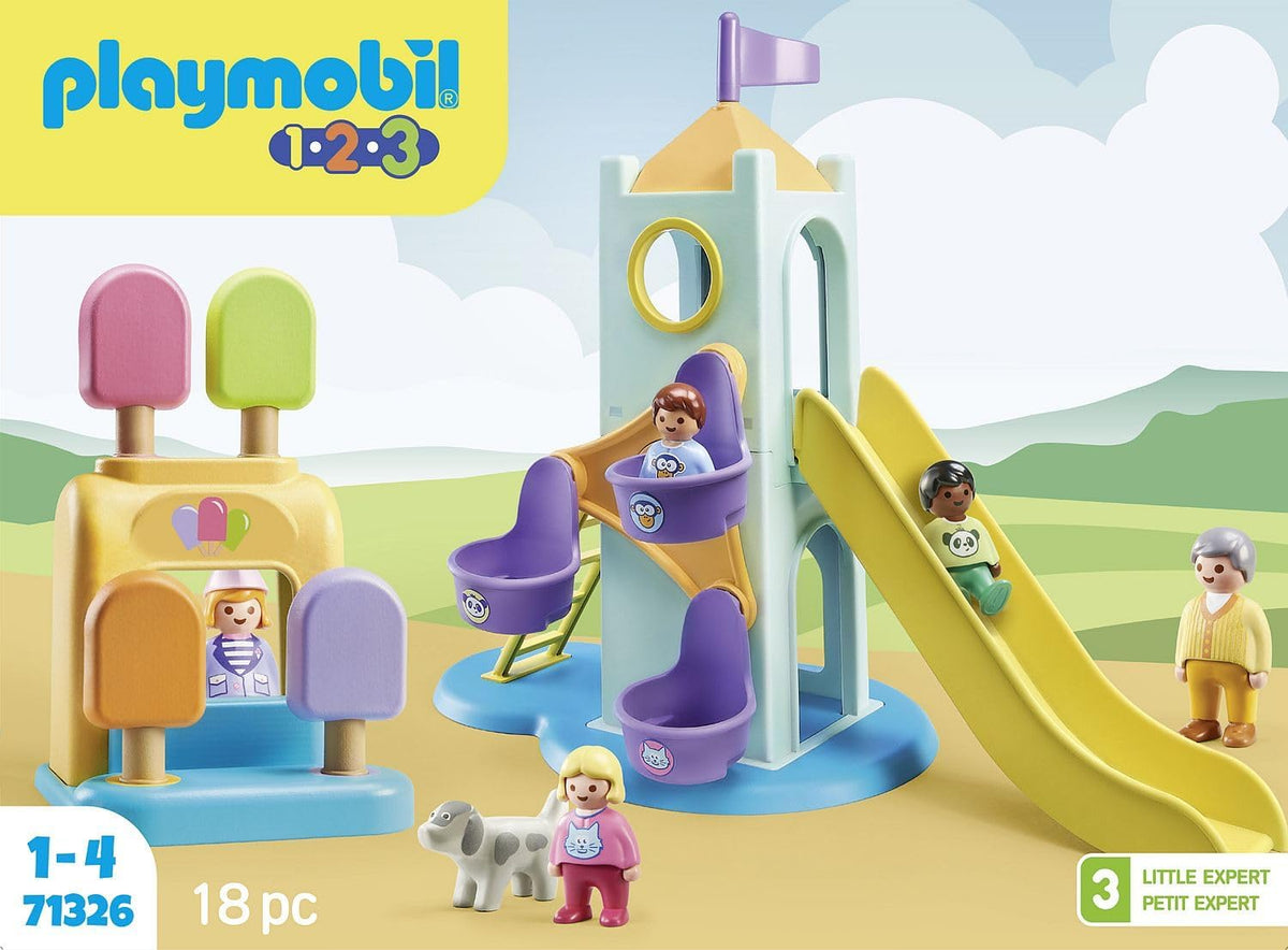 Playmobil 1.2.3: Torre de Aventura con Cabina de Helados