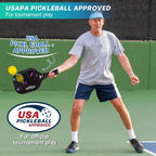MTEN Palas de Pickleball Set de 2/4/1 Aprobadas USAPA; Raquetas de Fibra de Vidrio