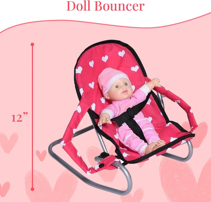 Juego de accesorios para muñecas de bebé, cuna para muñecas 3-1, si...